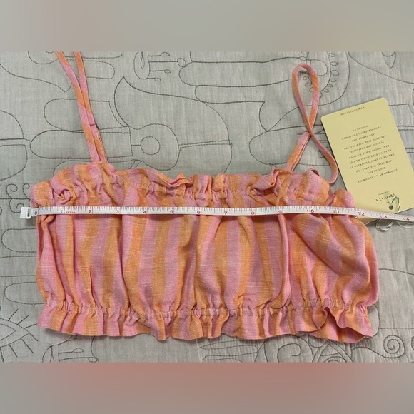 NEW SET Trovata 2 PIECES Sienna Shirt & Brigette Bandeau Top S Creamsicle Stripe - Picture 11 of 14